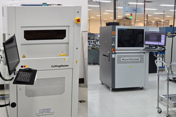 Promex has expanded its core capabilities, adding an LPKF CuttingMaster 2127 laser depaneling system (left) and a Koh Young aSPIre 3 solder paste inspection system (right) to its manufacturing line.